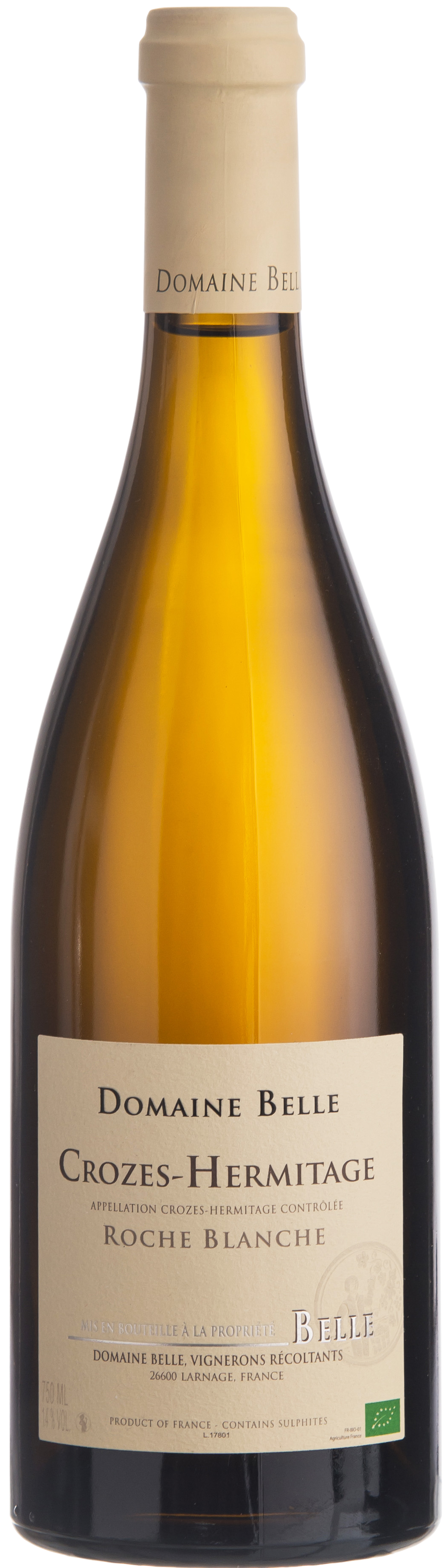 Domaine Belle Crozes-Hermitage Roche Blanche 2022 Wein aus Rhone Frankreich