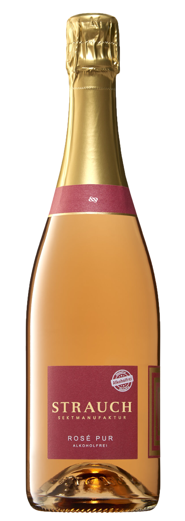 Strauch Rosé Pur Sekt alkoholfrei Schaumwein aus Rheinhessen Deutschland