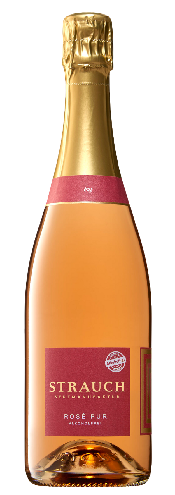 Strauch Rosé Pur Sekt alkoholfrei Schaumwein aus Rheinhessen Deutschland